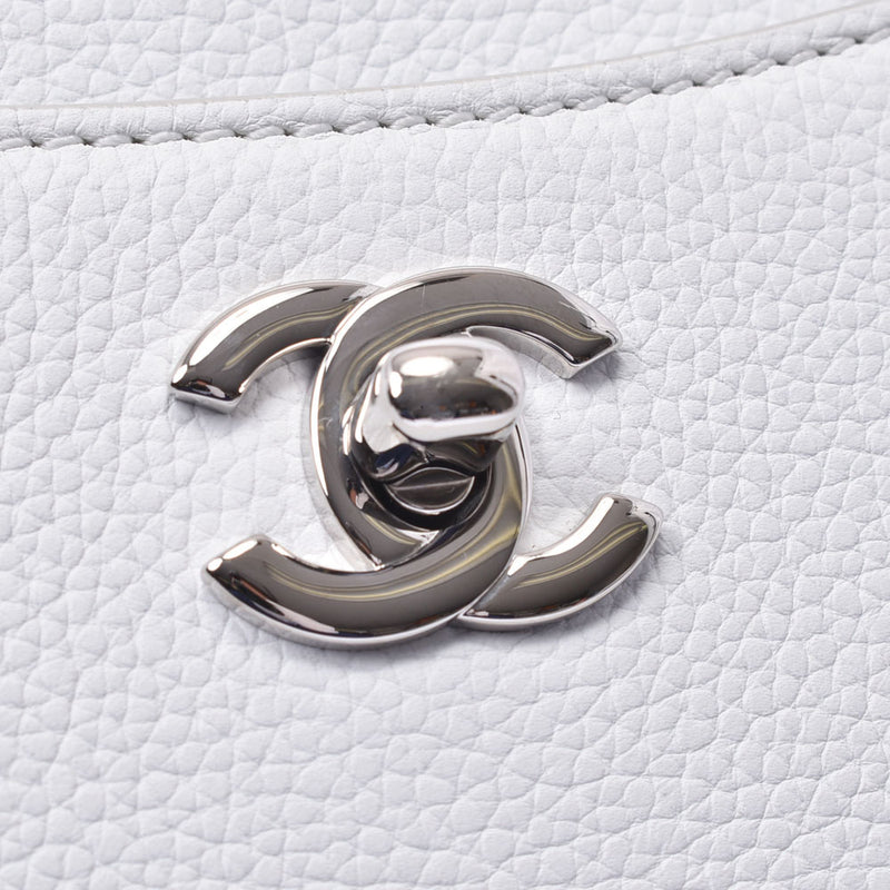 Chanel Chanel Neo Executive Tote 2way包袋白色银色支架女性的Curf手提包AB排名使用Silgrin