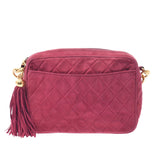 Chanel Chanel Matrass Fringe Pink Gold Bracket Women's Suede Shoulder Bag B Rank Used Silgrin
