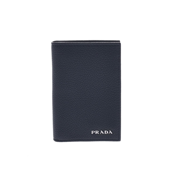 Prada Prada Outlet Black 2MC101 Unisex Curf Card Case AB Rank Used Silgrin