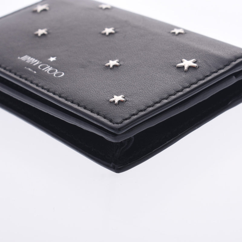 Jimmy Choo Jimmy Choo Star Studs Neighbing Black Silver Fitting Unisex Curf Card Case A Rank Used Silgrin