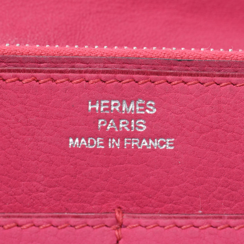 Hermes Hermes Dogon GM Pink Silver Fittings □ J-Engraved (around 2006) Unisex Eva Soft Purse B Rank Used Silgrin