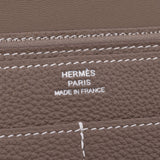 Hermes Hermes Dogon GM Ethu Pain Silver Football Y Steel (around 2020) Unisex Togo Long Wallet New Sanko