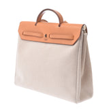 Hermes Hermes Ele Bag MM Natural / Camel System □ O Steel (around 2011) Unisex Twaru Ash / Leather 2WAY Bag B Rank Used Silgrin