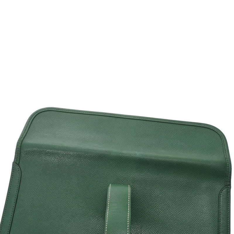 Hermes Hermes Jigge PM Green ○ O Steel (around 1985) Unisex Kushuber Clutch Bag B Rank Used Sinkjo