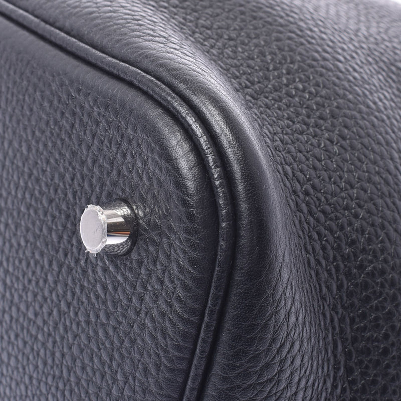 Hermes Hermes Picon Lock MM Black Silver Bracket A Engraved (around 2017) Ladies Triyo Clemance Handbag A-Rank Used Sinkjo
