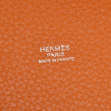 HERMES エルメス ピコタンロック MM オレンジ シルバー金具 □Q刻印(2013年頃) レディース トリヨンクレマンス ハンドバッグ Aランク 中古 銀蔵