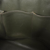 HERMES Hermes Tantan Shoulder Bag Green □D Engraved (circa 2000) Ladies Vibrato/Leather Handbag B Rank Used Ginzo