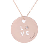 Baccarat Baccarat love plate Unisex k18pg / diamond necklace