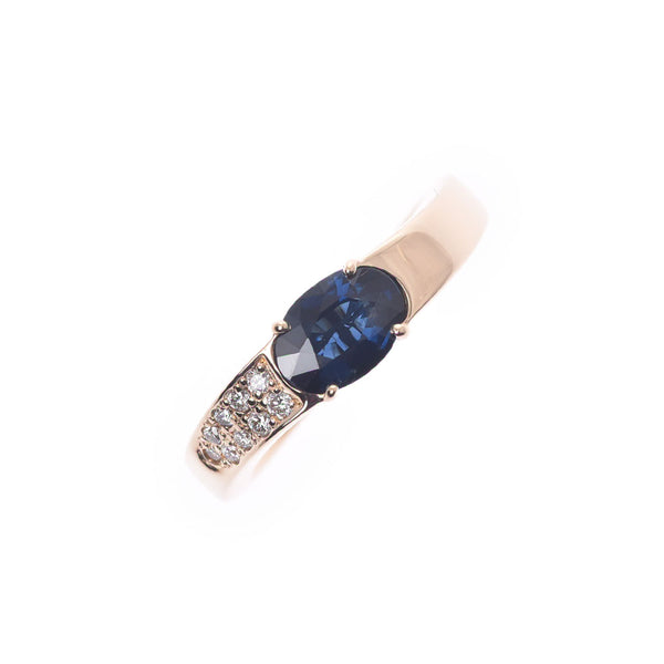 Other PRIMA BIJOUX Plima Bijoux Sapphire 0.82ct Diamond 0.07ct 10 Ladies K18 YG Ring / Ring A-Rank Used Silgrin