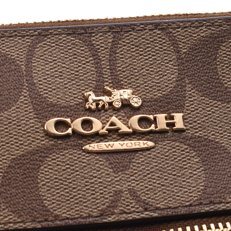 COACH Coach Signature Flat Type Beige/Ivory C1554 Unisex PVC/Leather Shoulder Bag Unused Ginzo