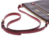 COACH Coach Signature Flat Type Dark Brown / Red C1554 Unisex PVC × Leather Shoulder Bag Unused Ginzo