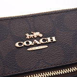 COACH 教练签名平型深棕色/黑色 C1554 中性 PVC ×皮革肩包未使用银藏