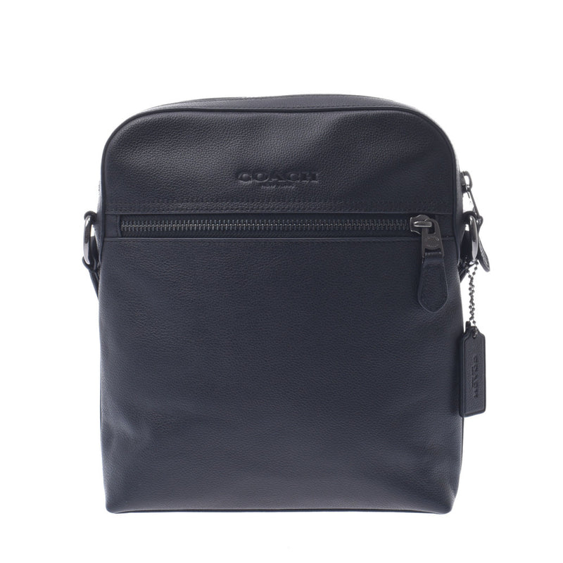 COACH Coach Men's Line Outlet Black F68014 Men's Curf Shoulder Bag Unused Silgrin