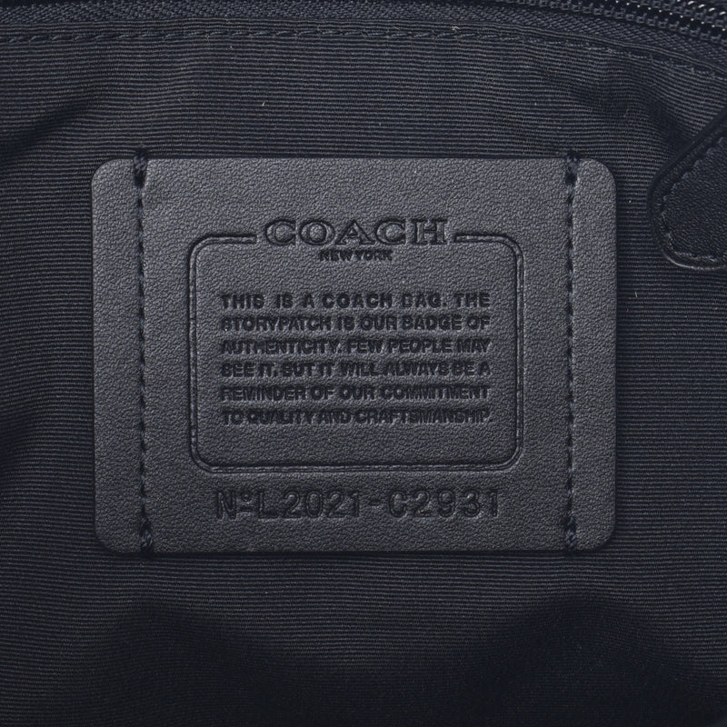 COACH Coach Men's Line Shoulder Bag Black C2931 Men's Calf Body Bag Unused Ginzo