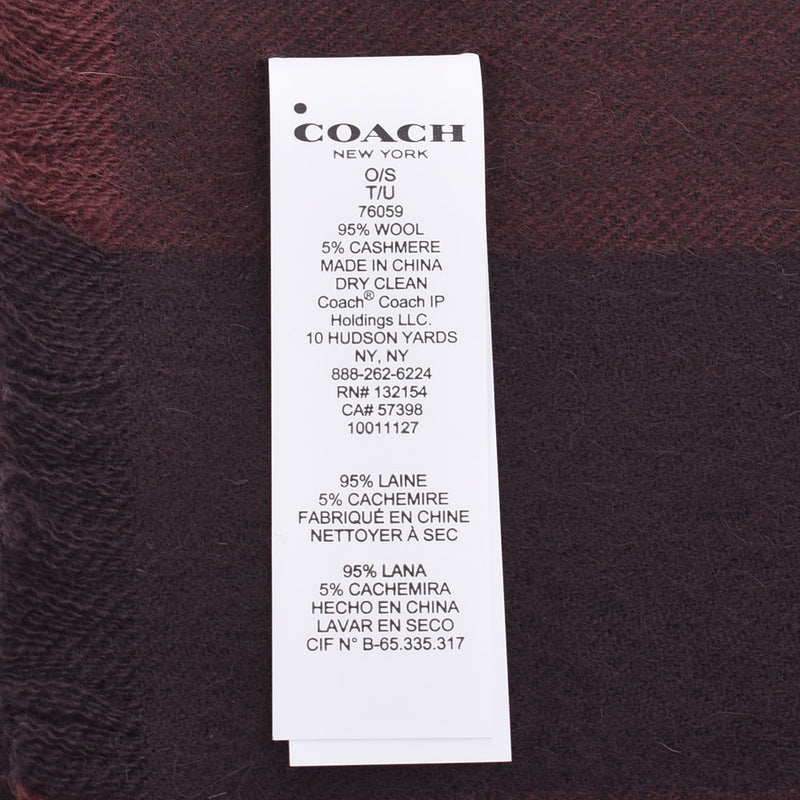 COACH 教练酒×坚果/ 恩吉 76059 中性羊毛 95% / 羊绒 5% 消声器未使用银藏