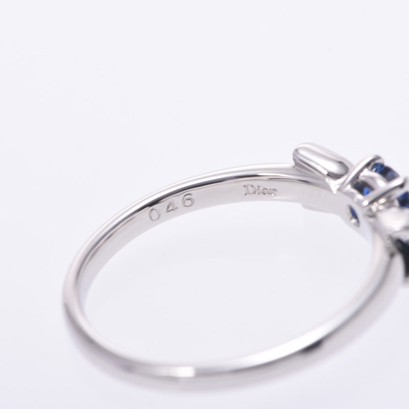 Christian Dior クリスチャンディオール サファイア0.46ct 12号 レディース PT950/ダイヤ リング・指輪 Aランク 中古 銀蔵