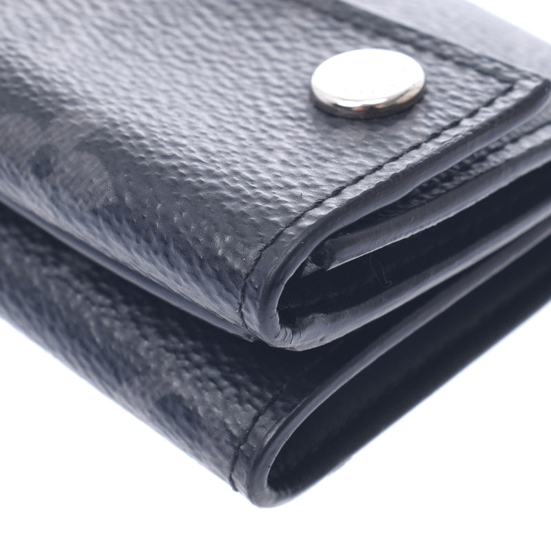 LOUIS VUITTON ルイヴィトン モノグラム エクリプス ディスカバリー コンパクトウォレット 黒 M67630 メンズ 三つ折り財布 ABランク 中古 銀蔵