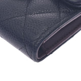 Chanel Chanel Matrasse Classic Small Flap Wallet Black Women Caviar Skin Three Origami Wallets AB Rank Used Silgrin