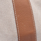 Hermes Hermes Sakan PM Beige / Tea Unisex Canvas Leather Hand Bag B Rank Used Sinkjo