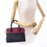 PRADA Prada 2WAY Bag Bi-Color Black /Red Gold Fittings 1BA045 Ladies Saffiano Handbag A Rank Used Ginzo