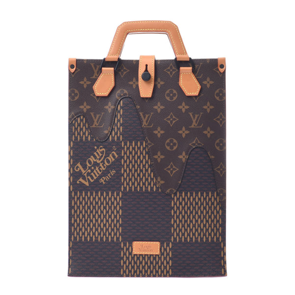 路易威登路易威登Damier Giant Mini Tote 2way包Nigo Collaboration Brown N40355 UniSex手提包新款Sanko