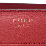 CELINE セリーヌ ラゲージ マイクロショッパー 赤 レディース カーフ ハンドバッグ ABランク 中古 銀蔵