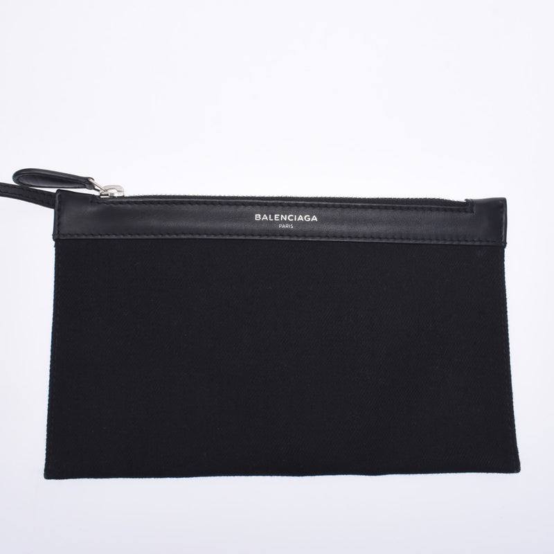 BALENCIAGA バレンシアガ ネイビーカバ M 黒 339936 ユニセックス キャンバス/レザー トートバッグ ABランク 中古 銀蔵