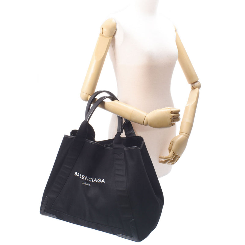 Balenciaga Valenciaga Nebica Caba M Black 339936 Unisex Canvas / Leather Tote Bag AB Rank Used Sinkjo