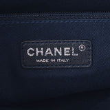CHANEL Chanel Coco Mark 2way bag border 紺 Ladies denim tote bag A rank used sinkjo