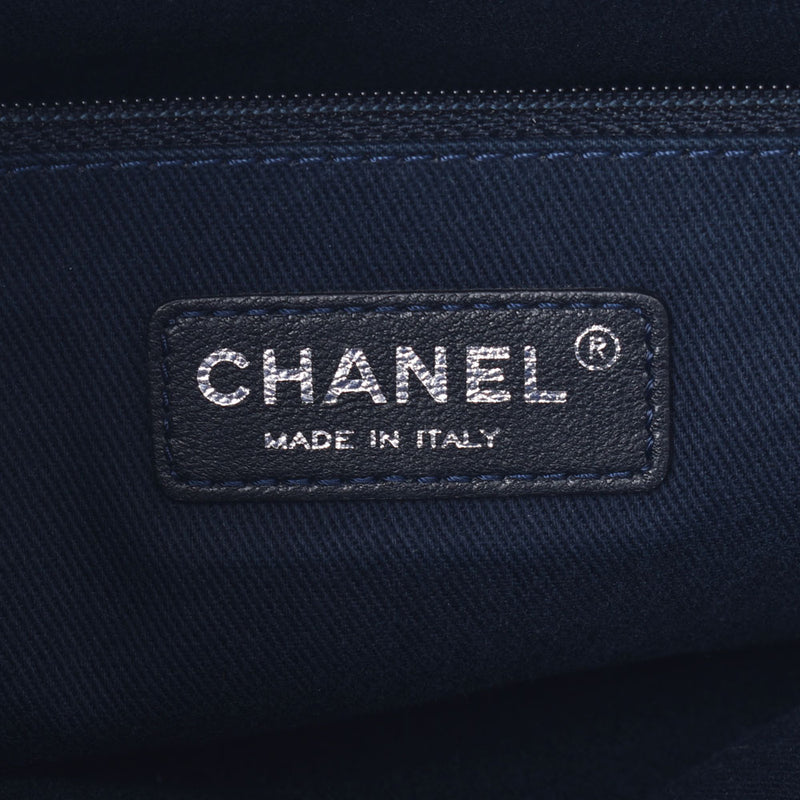 Chanel Chanel Coco Mark 2way包边框绀女士牛仔装袋袋子使用水池