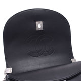 CHANEL Chanel Chain Shoulder Studs Black Silver Bracket Women's Curf Shoulder Bag A-Rank Used Silgrin