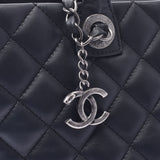 CHANEL シャネル マトラッセ チェーントート 黒 シルバー金具 レディース ラムスキン 2WAYバッグ Aランク 中古 銀蔵