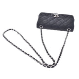 Chanel Chanel Matrassy Mini Chain Shoulder Black Silver Bracket Ladies Caviar Skin Shoulder Bag A-Rank Used Silgrin