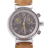 Louis Vuitton tambour Chrono q1322 Ladies SS / LEATHER WATCH QUARTZ brown dial a