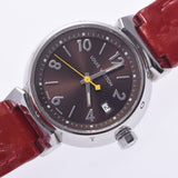 LOUIS VUITTON Louis Vuitton Tambourg Q1211 Ladies SS/Leather Watch Quartz Brown Dial A Rank Used Ginzo