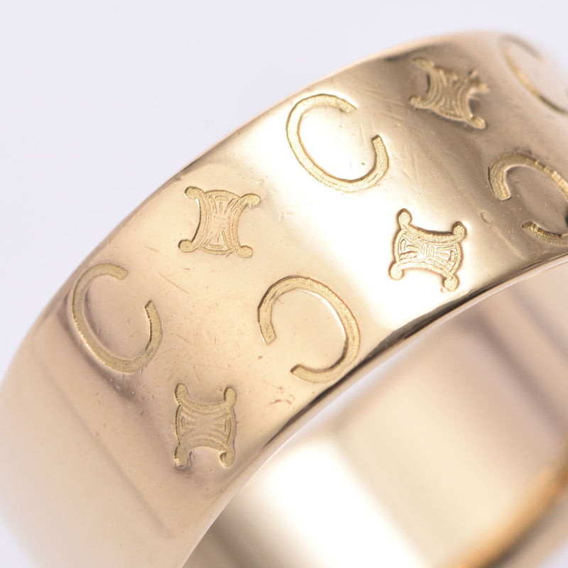 Celine Celine Logo Rogel Ring No. 18 UniSEX K18YG环/环A等级使用SILGRIN