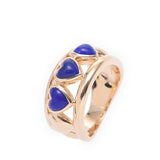 YVES SAINT LAURENT Yves Saint Laurent Heart Motif No.9 Ladies K18YG/Lapis Lazuli Ring Ring A Rank Used Ginzo