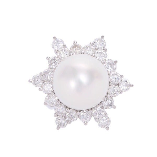 Pearl pearl 2.61ct7 ladies PT900 platinum ring ring
