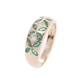 Emerald 1076 CT diamond 0.08 CT 20 Unisex K18 YG ring ring