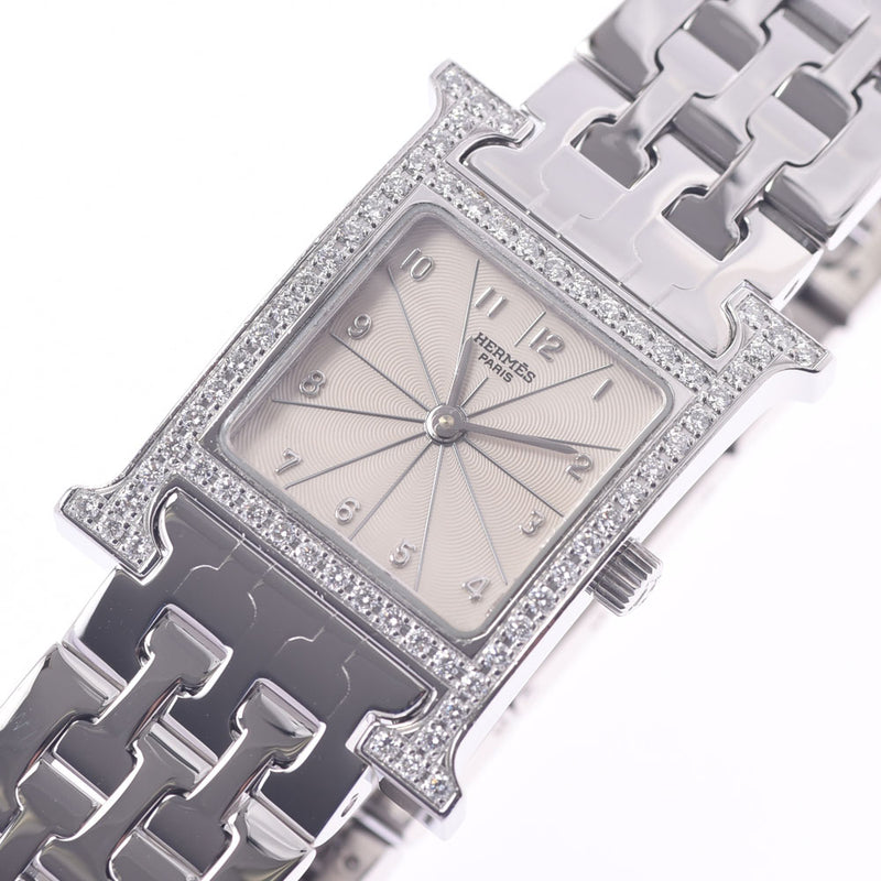 Hermes h watch lamb bezel diamond HH