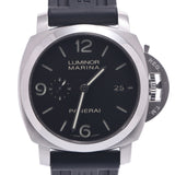 Officine Panerai Officene Paneley Luminor Marina 1950 3Days PAM00312 Men's SS / Rubber Watch Automatic Black Damage A-Rank Used Silgrin