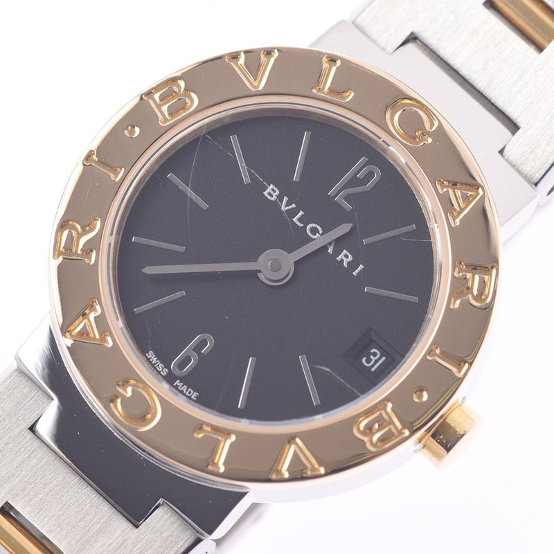 BVLGARI Bulgari Burgari Burgari 23 BB23SG Women's YG / SS Watch Quartz Black Document B Rank Used Silgrin