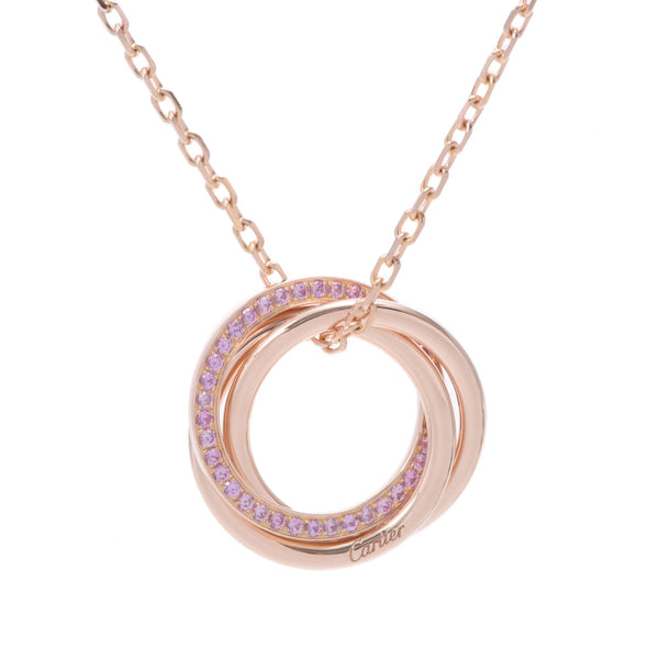 CARTIER Cartier Trinity B3046000 Ladies K18PG/Pink Sapphire Necklace A Rank Used Ginzo