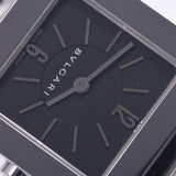 【Summer Selection Clock】 BVLGARI Bulgari Quadrado SQ22SS Women's SS Watch Quartz Black Dyney A-Rank Used Silgrin