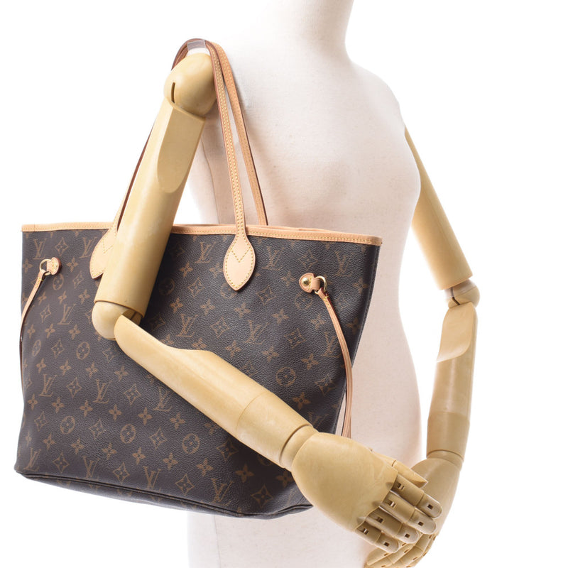 Louis Vuitton Louis Vuitton Monogram从不全毫米棕色M40156男女皆宜音乐帆布手提包B等级使用水池