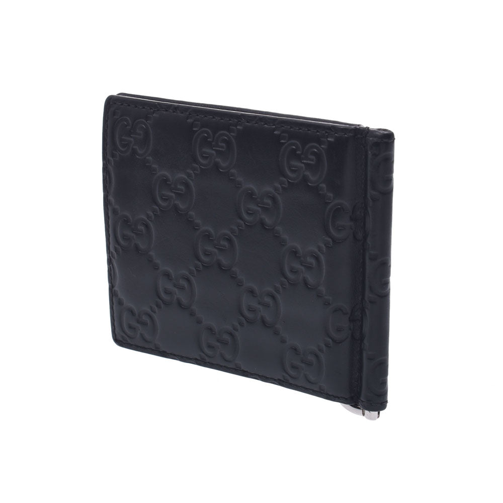 Gucci Guccishima Money Clip Wallet Black Men Wallet 170580 GUCCI