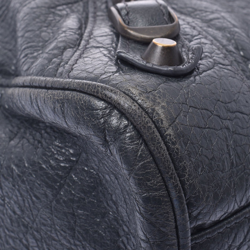 Balenciaga Valenciaga The Vero Gray Unisex Leather Hand Bag B Rank Used Silgrin