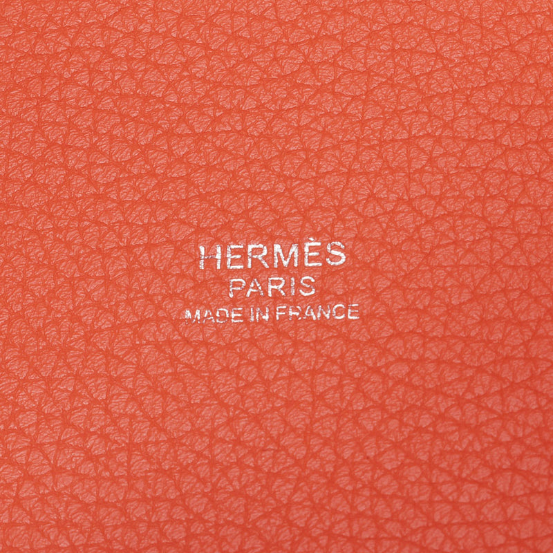 Hermes Hermes Picon Lock PM Orange Poppy Silver Bracket X Engraving (around 2016) Ladies Triyo Clemance Handbag New Sanko