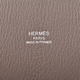 Hermes Hermes Gipsiere 28 ethoop银色配件□p刻（2012年左右）UniSex Triyo纤维肩袋A等级使用Silgrin