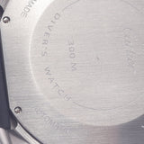 CARTIER 卡地亚卡里布勒德卡地亚潜水员 CRW7100055 男士 SS/PG/橡胶手表自动绕组黑色表盘 A 级二手银藏